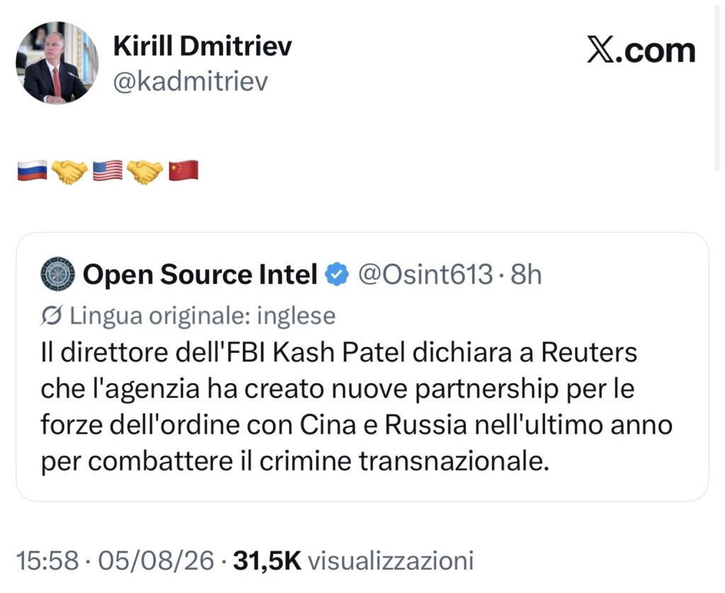 USA Russia Cina